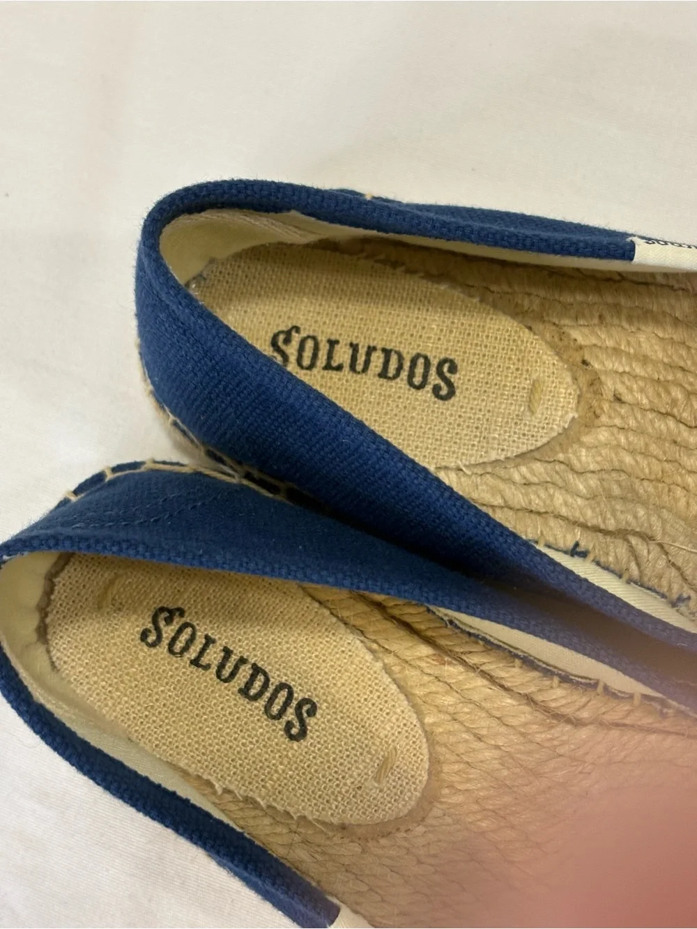 Soludos Navy Canvas Espadrille Slip-Ons SZ 5.5 EUC $85